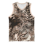 African Safari Zebra Leopard Swirl Pattern Basketball Jersey