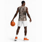 African Safari Zebra Leopard Swirl Pattern Basketball Jersey