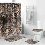 African Safari Zebra Leopard Swirl Pattern Bathroom Set