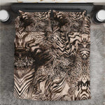 African Safari Zebra Leopard Swirl Pattern Bedding Set
