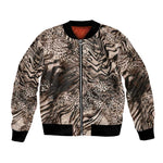 African Safari Zebra Leopard Swirl Pattern Bomber Jacket
