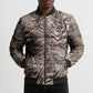 African Safari Zebra Leopard Swirl Pattern Bomber Puffer Jacket
