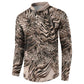 African Safari Zebra Leopard Swirl Pattern Button Sweatshirt