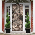 African Safari Zebra Leopard Swirl Pattern Door Cover