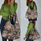African Safari Zebra Leopard Swirl Pattern Grocery Bag