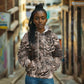 African Safari Zebra Leopard Swirl Pattern Hoodie