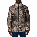 African Safari Zebra Leopard Swirl Pattern Padded Jacket