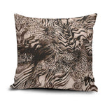 African Safari Zebra Leopard Swirl Pattern Pillow Cover