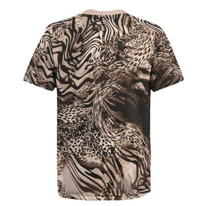 African Safari Zebra Leopard Swirl Pattern Rugby Jersey