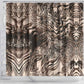 African Safari Zebra Leopard Swirl Pattern Shower Curtain