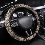 African Safari Zebra Leopard Swirl Pattern Steering Wheel Cover