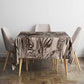 African Safari Zebra Leopard Swirl Pattern Tablecloth