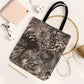 African Safari Zebra Leopard Swirl Pattern Tote Bag