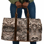 African Safari Zebra Leopard Swirl Pattern Travel Bag