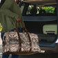 African Safari Zebra Leopard Swirl Pattern Travel Bag