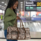 African Safari Zebra Leopard Swirl Pattern Travel Bag