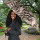African Safari Zebra Leopard Swirl Pattern Umbrella