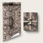 African Safari Zebra Leopard Swirl Pattern Wrapping Paper