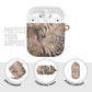 African Zebra Leopard Pattern AirPods Case Sand Taupe Beige
