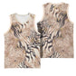 African Zebra Leopard Pattern Basketball Jersey Sand Taupe Beige