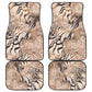 African Zebra Leopard Pattern Car Mats Sand Taupe Beige