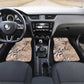 African Zebra Leopard Pattern Car Mats Sand Taupe Beige