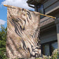 African Zebra Leopard Pattern Garden Flag Sand Taupe Beige