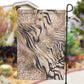 African Zebra Leopard Pattern Garden Flag Sand Taupe Beige