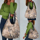 African Zebra Leopard Pattern Grocery Bag Sand Taupe Beige