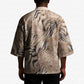 African Zebra Leopard Pattern Kimono Sand Taupe Beige