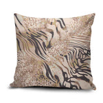 African Zebra Leopard Pattern Pillow Cover Sand Taupe Beige