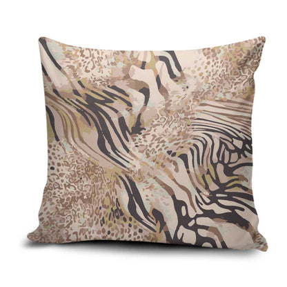 African Zebra Leopard Pattern Pillow Cover Sand Taupe Beige