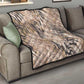 African Zebra Leopard Pattern Quilt Sand Taupe Beige