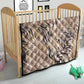 African Zebra Leopard Pattern Quilt Sand Taupe Beige