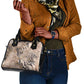 African Zebra Leopard Pattern Shoulder Handbag Sand Taupe Beige