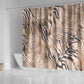 African Zebra Leopard Pattern Shower Curtain Sand Taupe Beige