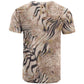 African Zebra Leopard Pattern T shirt Sand Taupe Beige