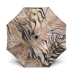 African Zebra Leopard Pattern Umbrella Sand Taupe Beige