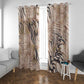 African Zebra Leopard Pattern Window Curtain Sand Taupe Beige