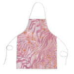 African Zebra Leopard Pattern Apron Blush Savannah
