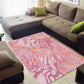African Zebra Leopard Pattern Area Rug Blush Savannah