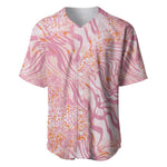 African Zebra Leopard Pattern Baseball Jersey Blush Savannah