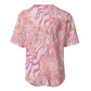 African Zebra Leopard Pattern Baseball Jersey Blush Savannah