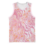 African Zebra Leopard Pattern Basketball Jersey Blush Savannah