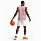 African Zebra Leopard Pattern Basketball Jersey Blush Savannah
