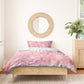 African Zebra Leopard Pattern Bedding Set Blush Savannah