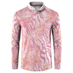 African Zebra Leopard Pattern Button Sweatshirt Blush Savannah