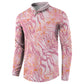 African Zebra Leopard Pattern Button Sweatshirt Blush Savannah