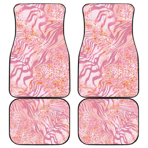 African Zebra Leopard Pattern Car Mats Blush Savannah