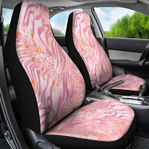 African Zebra Leopard Pattern Car Seat Cover Blush Savannah